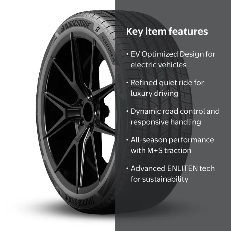 Bridgestone, All Season Electric Vehicle Tire, 235/45R18, 50K Bridgestone, All Season Electric Vehicle Tire, 235/45R18, 50K