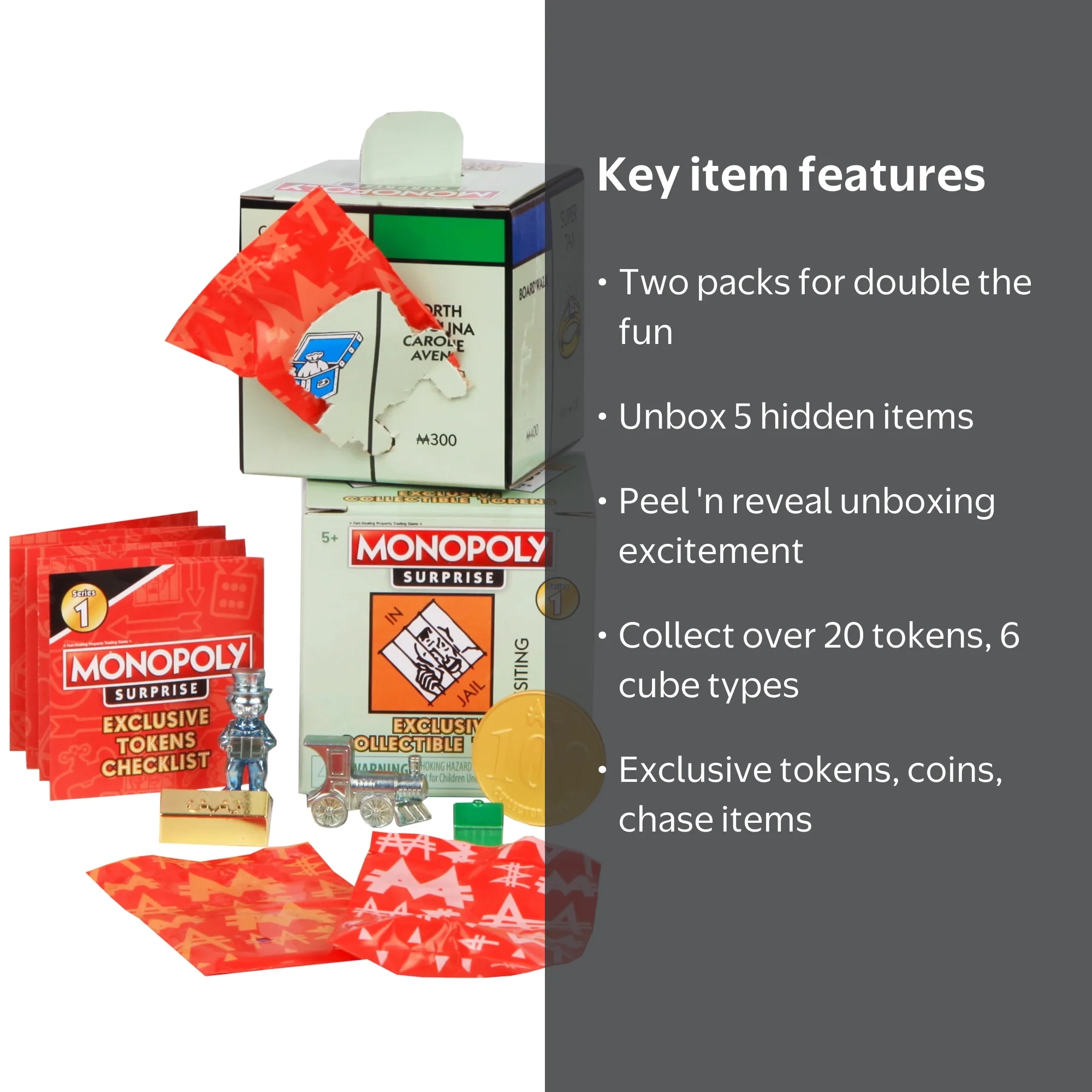 ソ*ィ様 22個まとめ売りプロモカードなし　サプライのみ　スペシャルボックス Basic Fun! Monopoly Surprise Board Games - Collectible Tokens