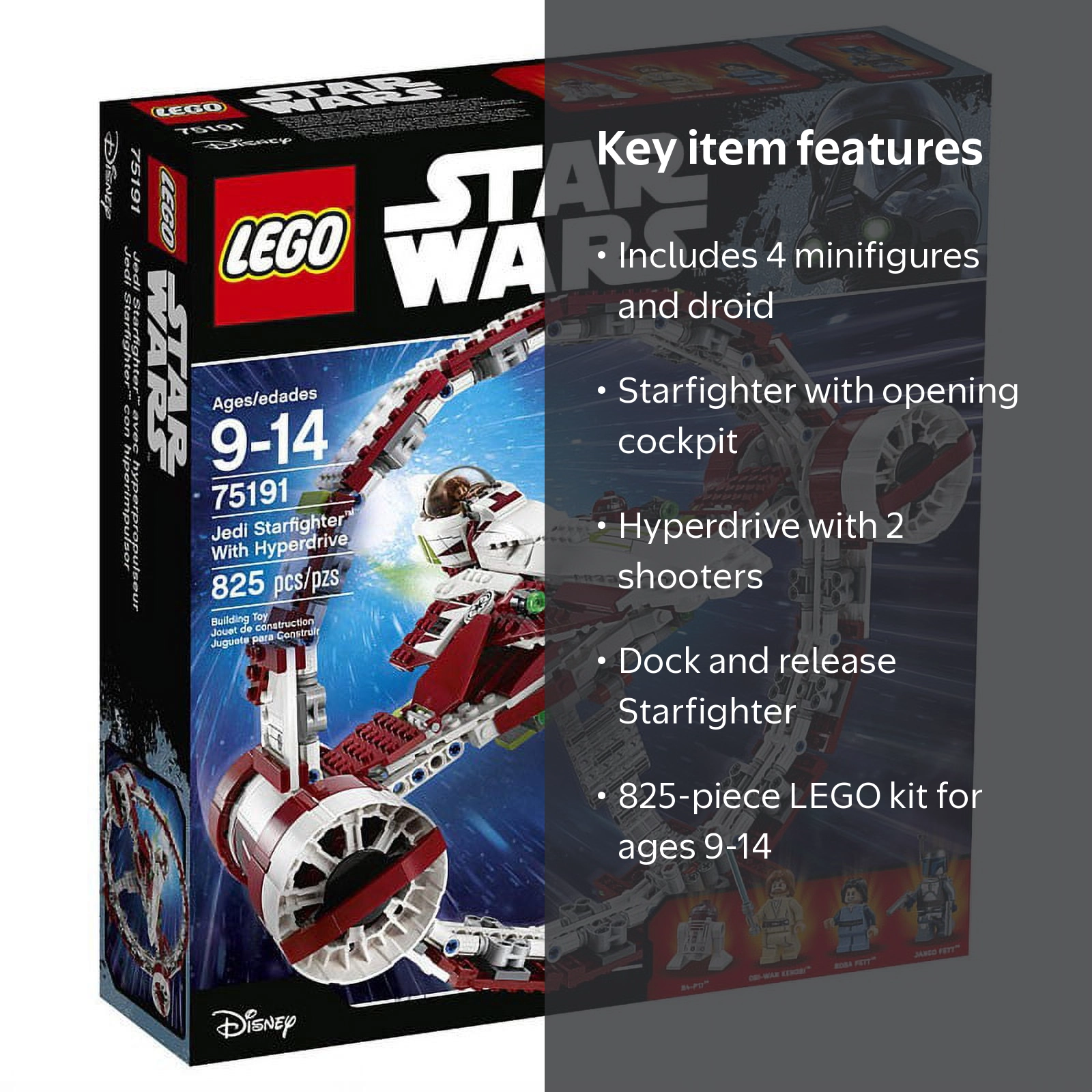 LEGO 6175769 Star Wars Jedi Starfighter with Hyperdrive 75191