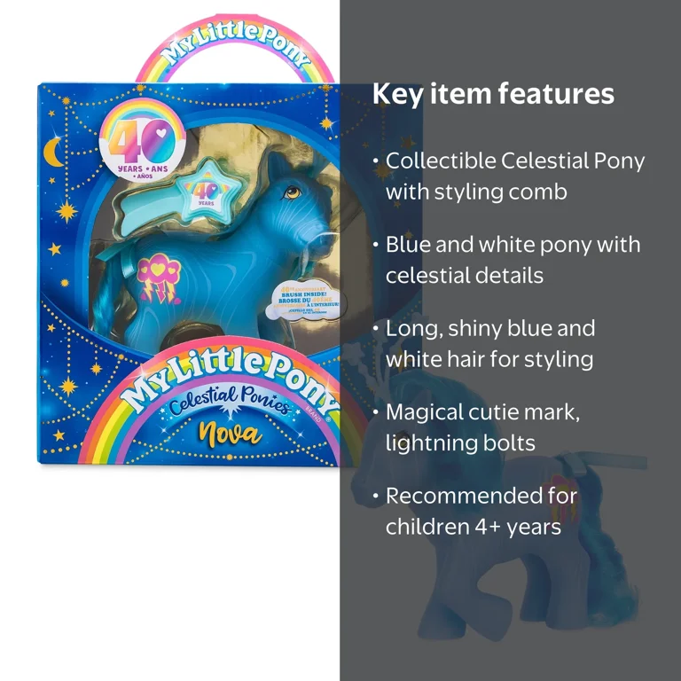 My Little Pony, Celestial Pony Figure Nova, 4 Years & Up Blue Toy