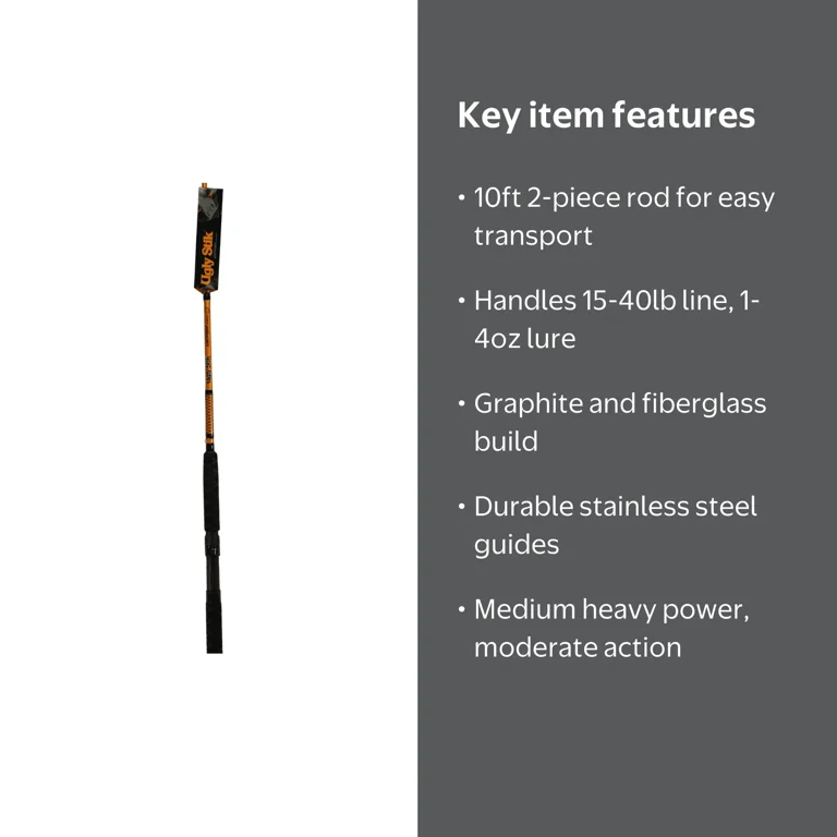 best rod ugly stik gx2 vs ugly stik catfish Carbon Casting Built to last for seasons to come Ugly Stik GX2 Spinning Rod
