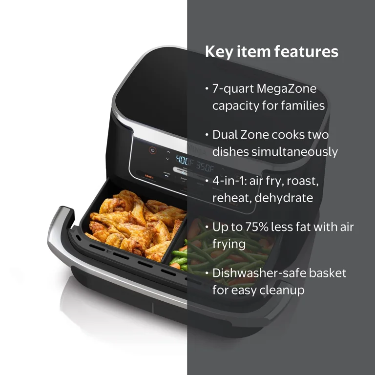 Ninja, Air Fryer, 7-Qt, MegaZone FlexBasket, 4-in-1 - Walmart.com
