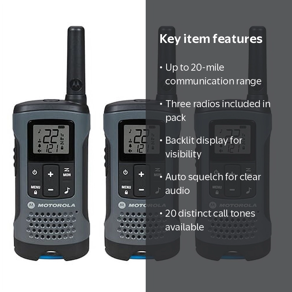 Motorola Talkabout T200 Long Range Walkie Talkies, FRS 2-Way