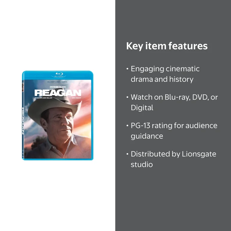 Lionsgate, Drama Blu-ray + DVD + Digital, REAGAN, Rated PG-13