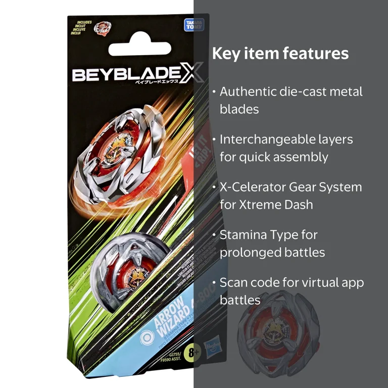 Beyblade, Arrow Wizard 4-80O Booster Pack, Stamina Top - Walmart.com