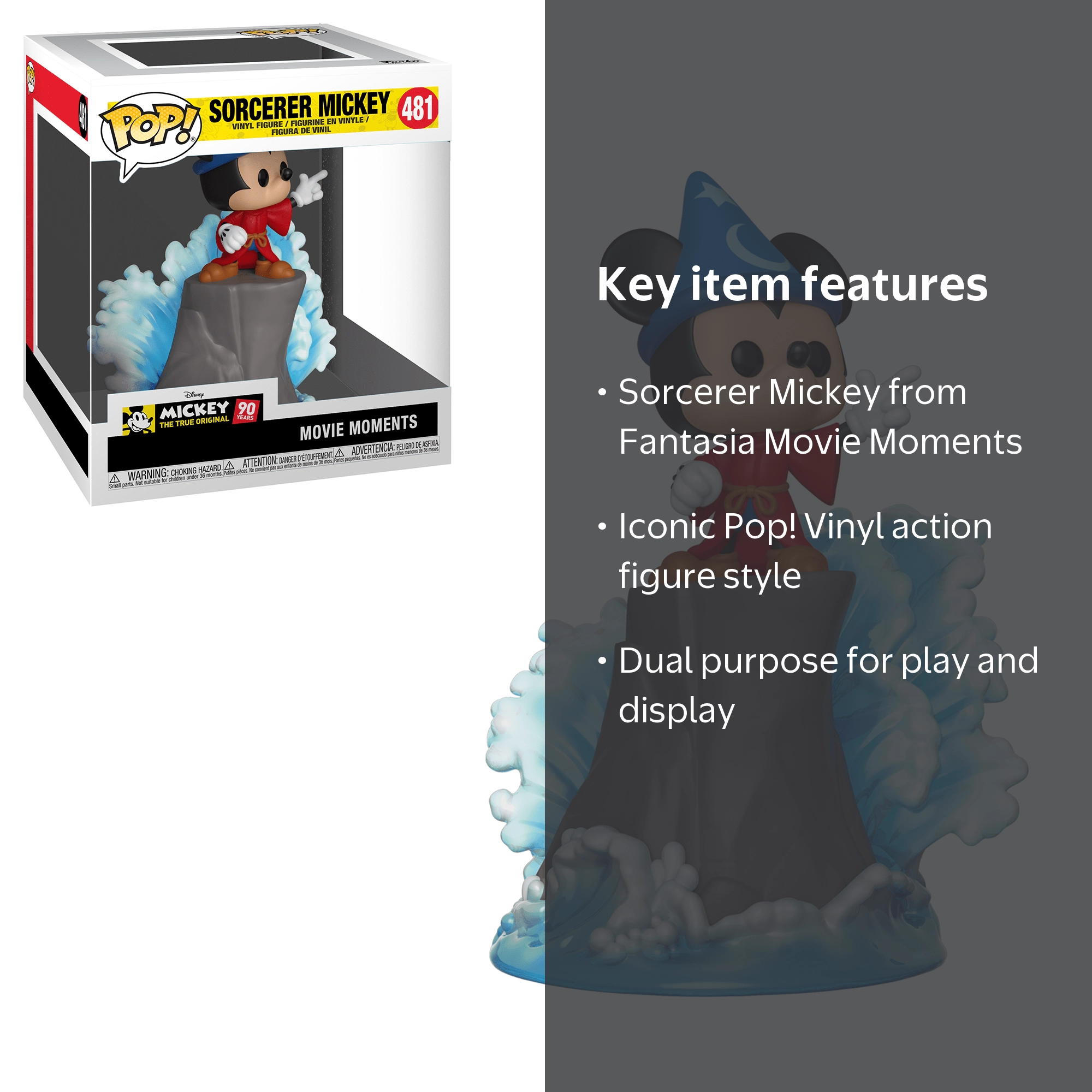 Fantasia - Sorcerer Mickey Movie Moments Pop! Vinyl - Walmart.com
