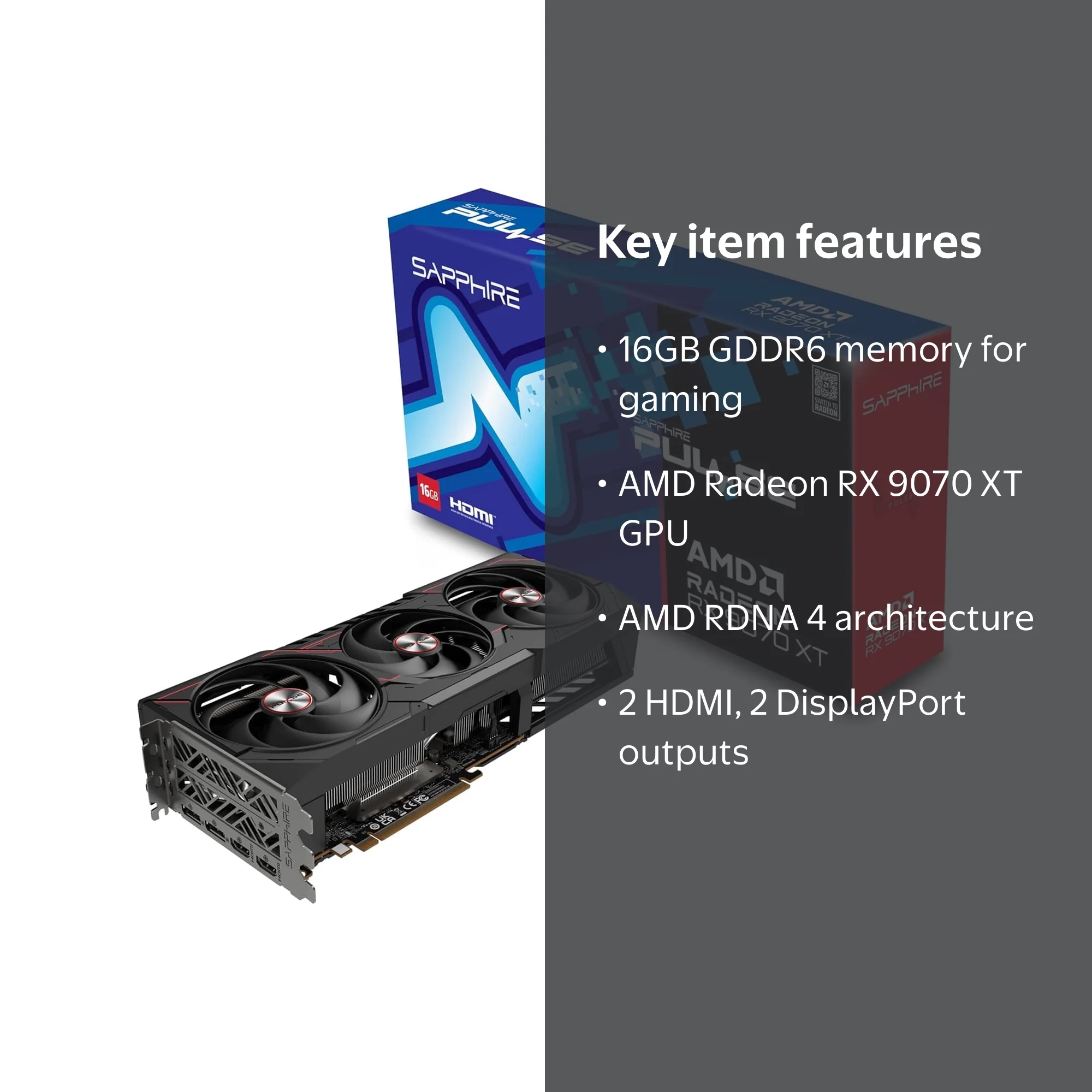 Sapphire RX 9070 XT 16GB - 3D modeling GPUs for ecommerce