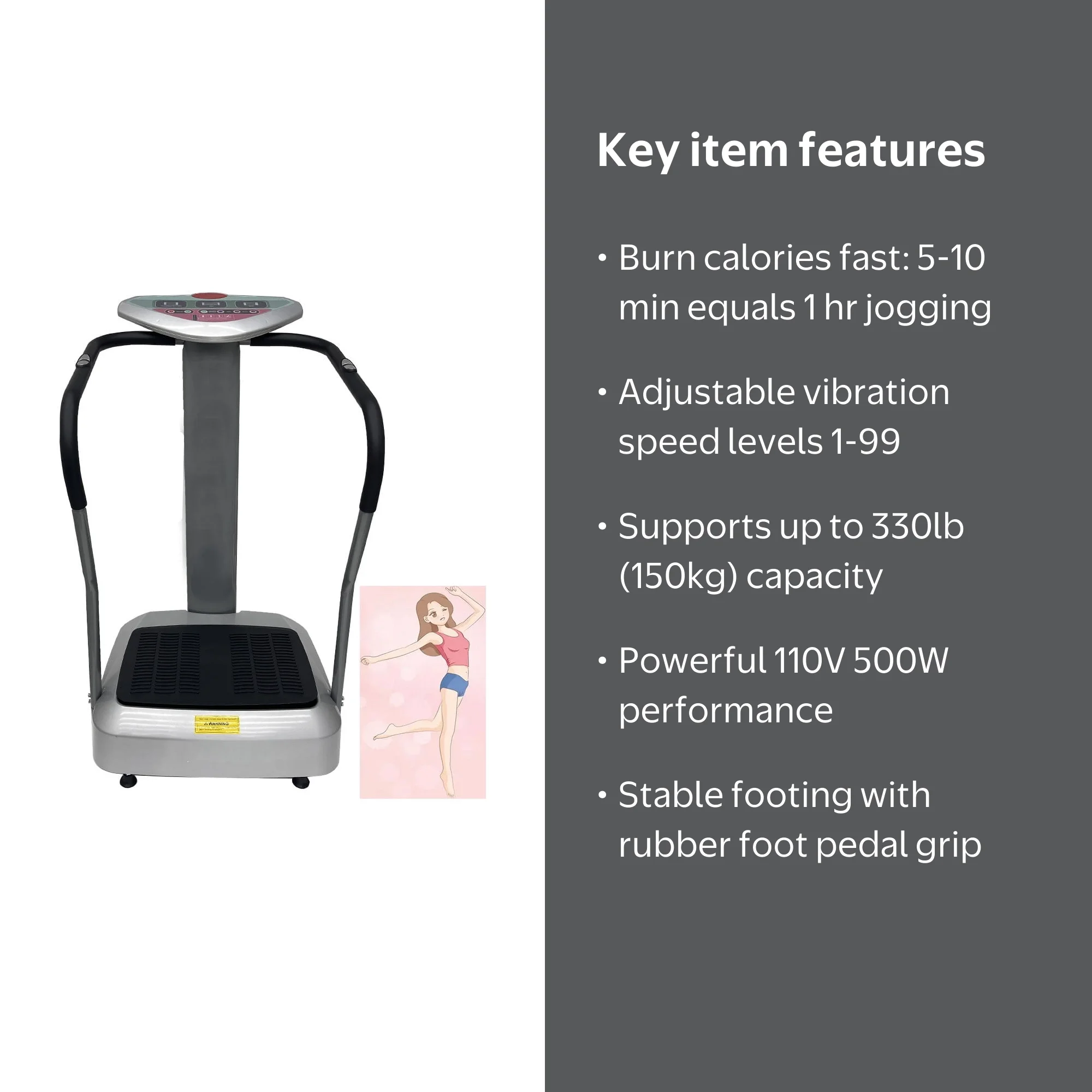 Whole Body Vibration Machine Exercise Platform Crazy Fit Massager