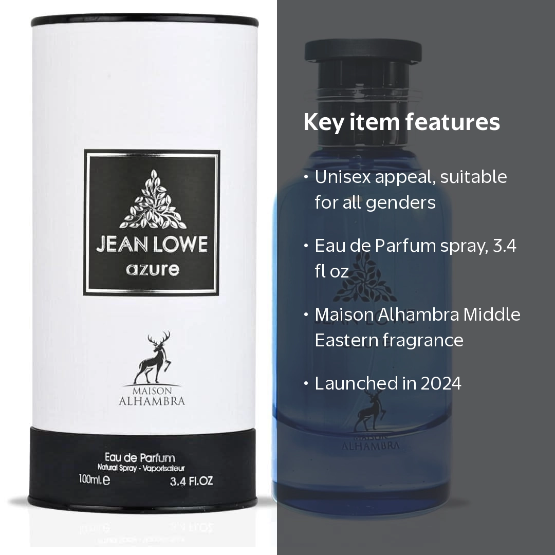 Maison Alhambra 2点セット Maison Alhambra, Unisex Fragrance, Jean Lowe Azure 3.4 oz EDP