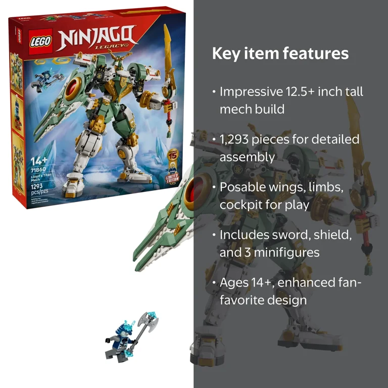 LEGO NINJAGO Lloyd's Titan Mech 15th Anniversary Building Toy