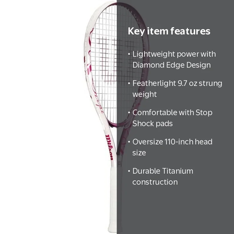 【美品】【レア】Wilson HOPE G2 ピンクリボン【海外限定モデル】 Wilson Hope Tennis Racquet, Diamond Edge Design, 110