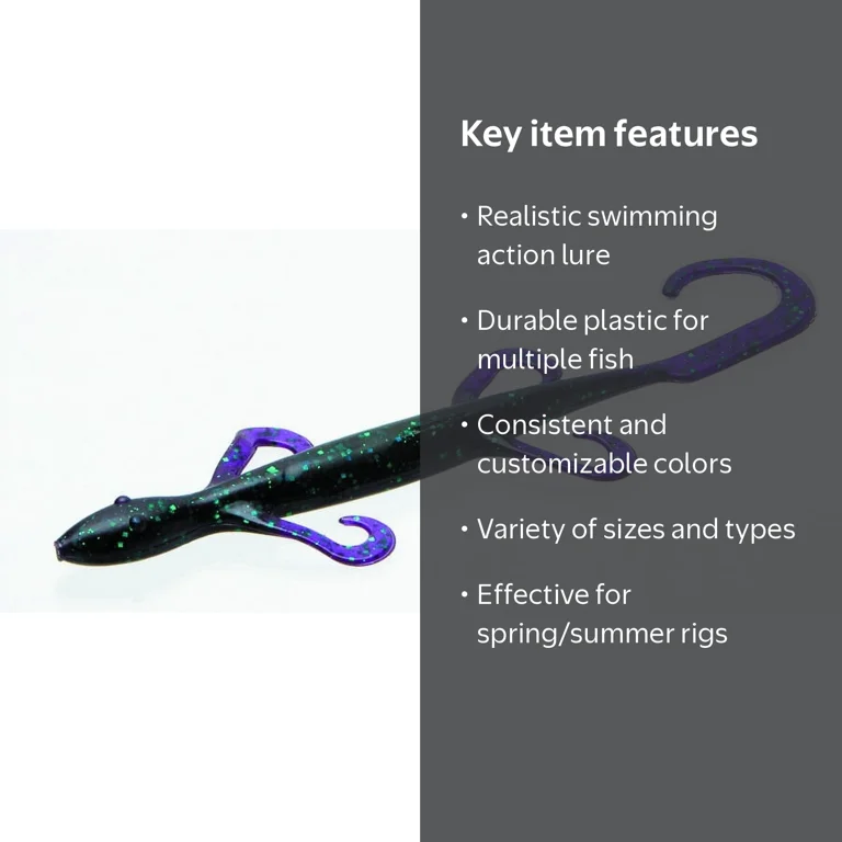 Zoom, Fishing Lure, Soft Plastic Lizard, Freshwater - Walmart.com