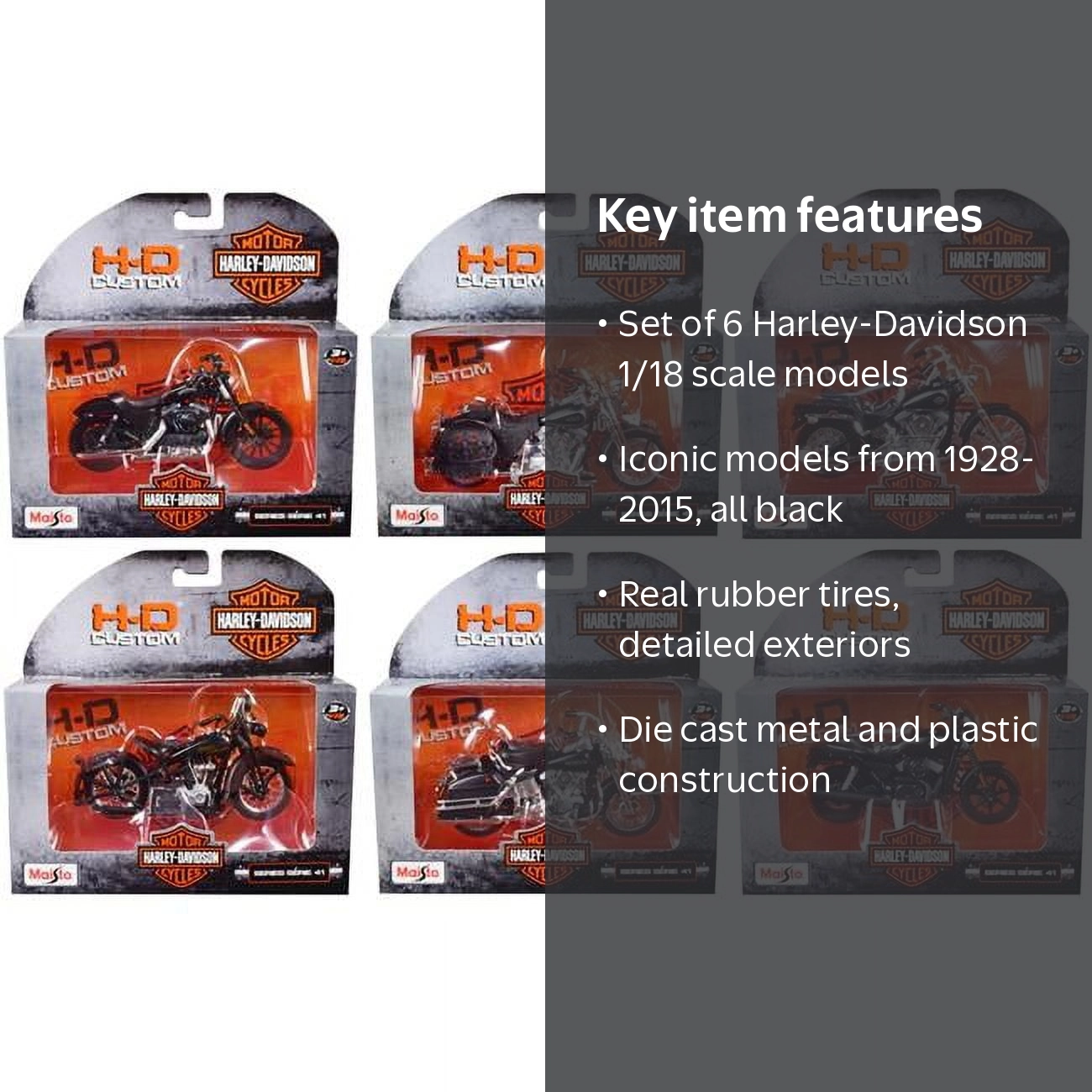 Harley-Davidson 1/18スケール　20個まとめてお得セット Harley-Davidson Motorcycles 6 piece Set Series 41 1/18 Diecast