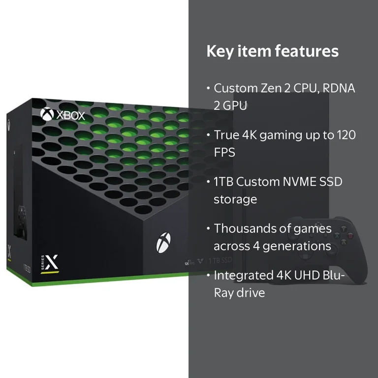 Raydes Xbox Series X Gaming Console, 1TB SSD, Zen 2 CPU, 16GB