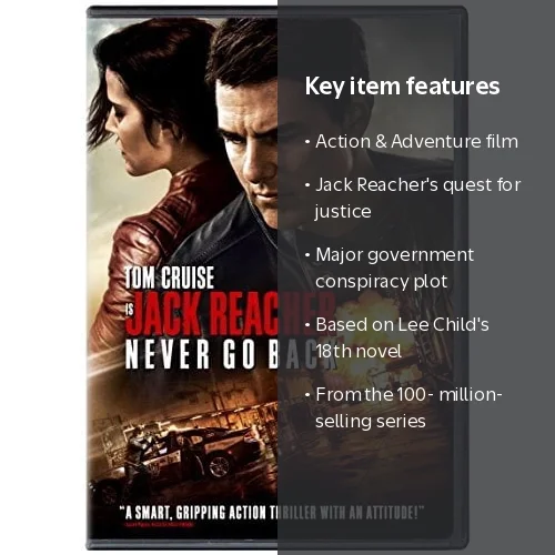 Paramount Home Video, Jack Reacher: Never Go Back, DVD - Walmart.com