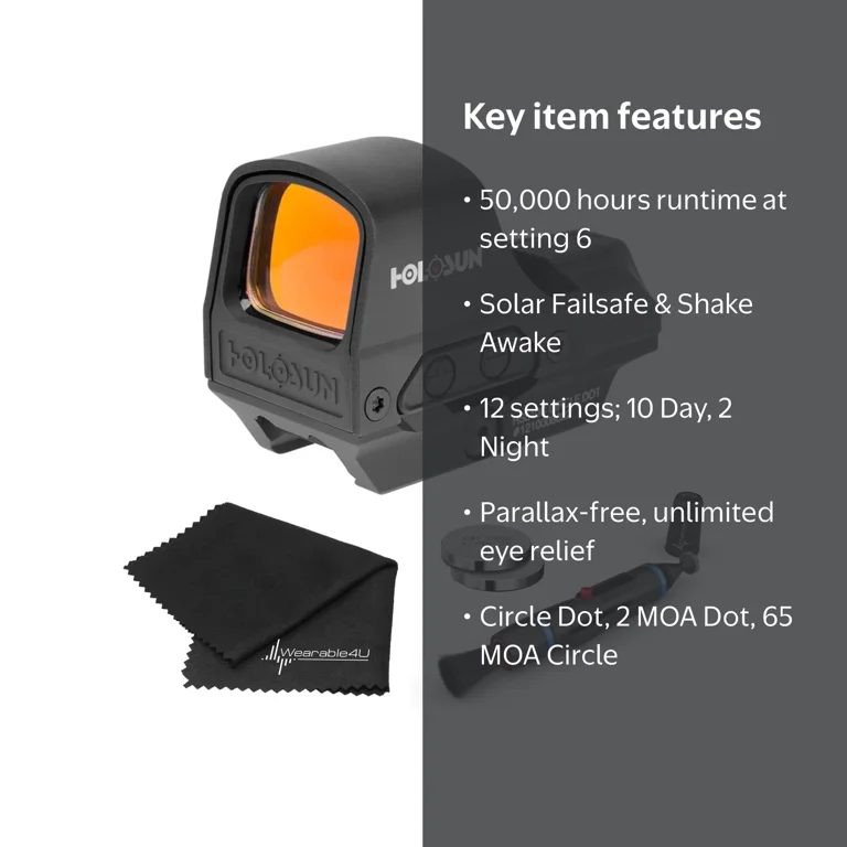 Holosun HS510C Reflex Circle Dot Solar Holographic Red Dot Sight