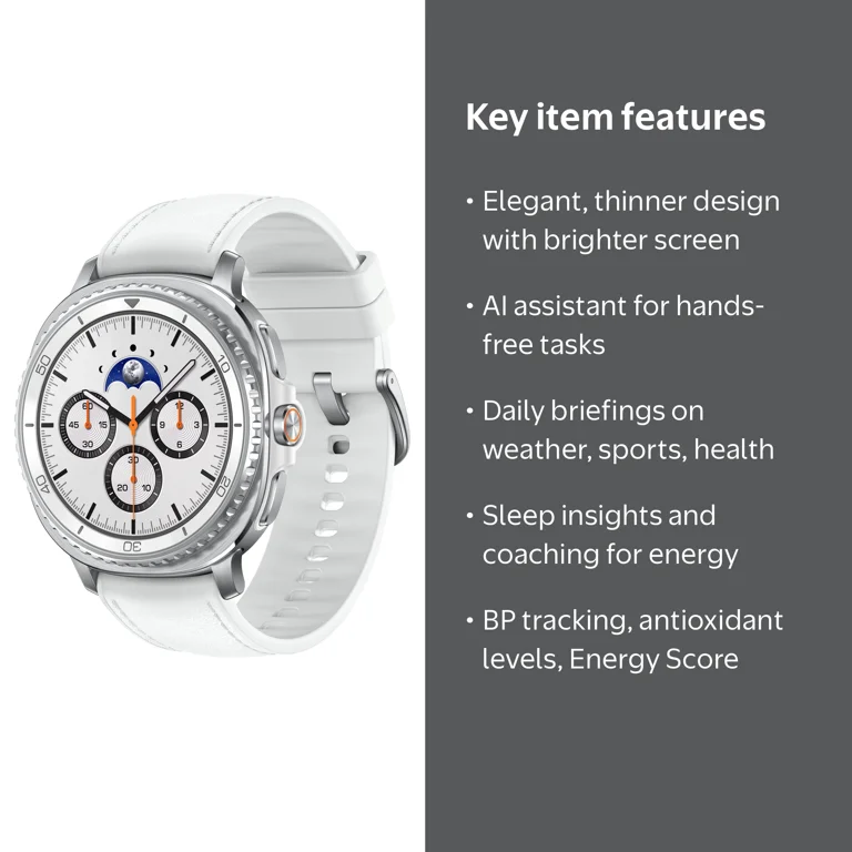 Samsung Galaxy Watch8 Classic 46mm LTE Smart Watch, White, White