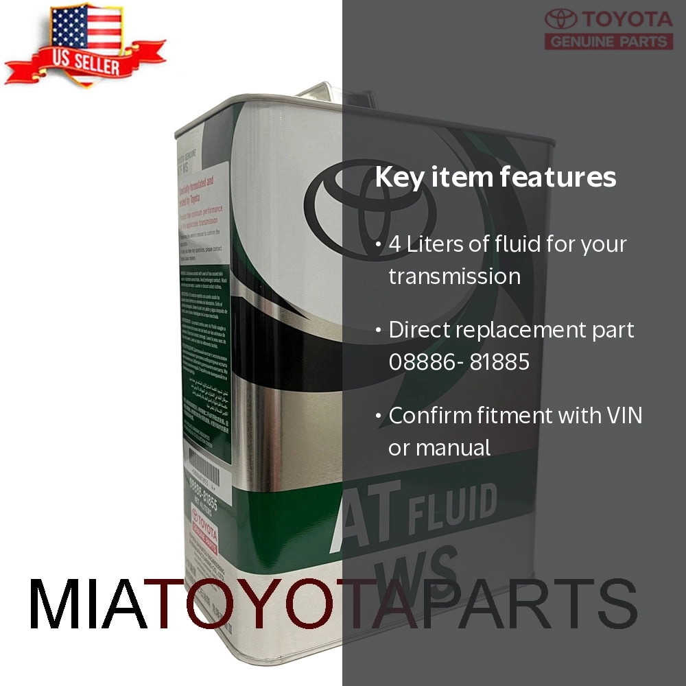 Genuine Toyota WS ATF Automatic Transmission Fluid 08886-81885 4L