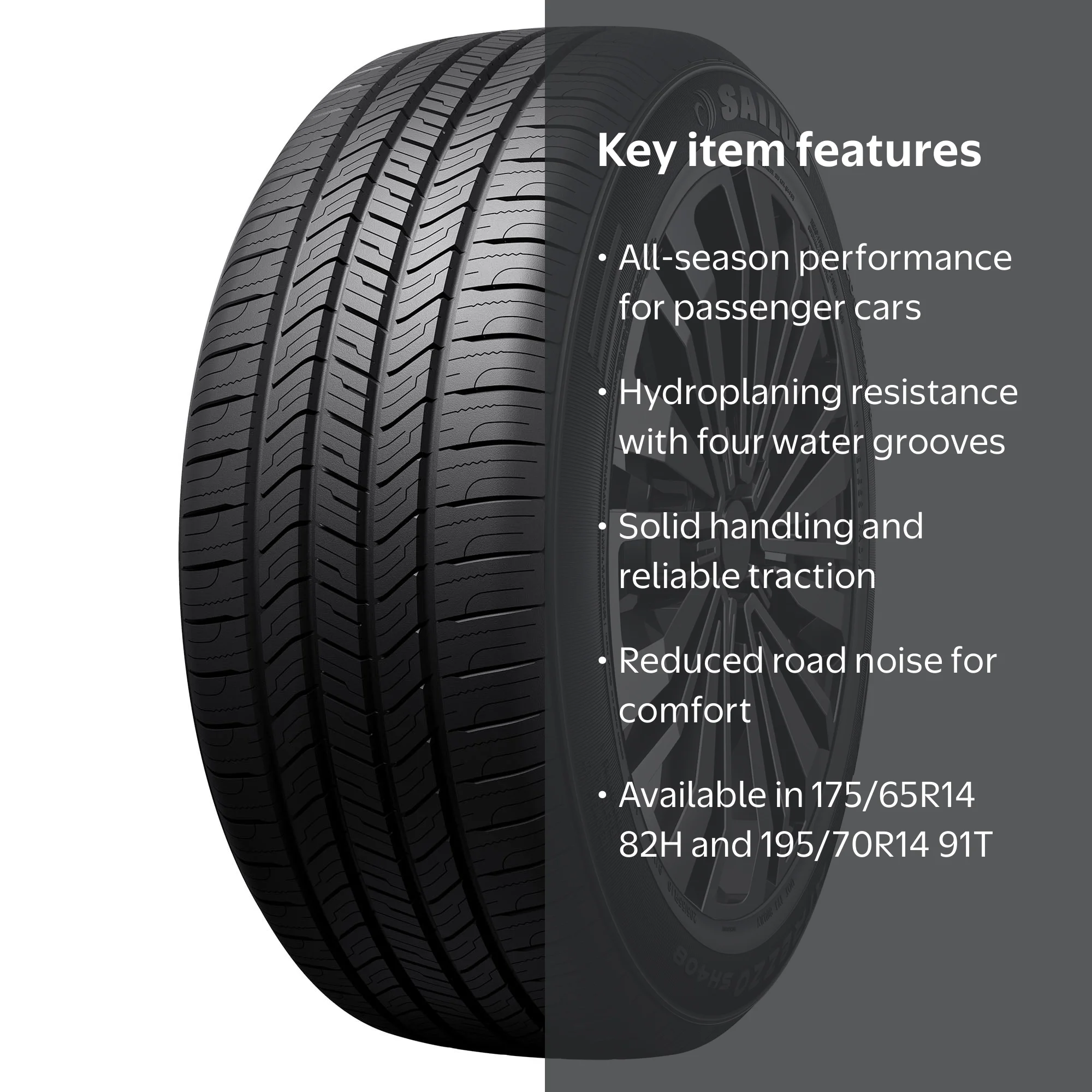 Sailun Atrezzo SH408 All Season Passenger Tire, 175/65R14 82H