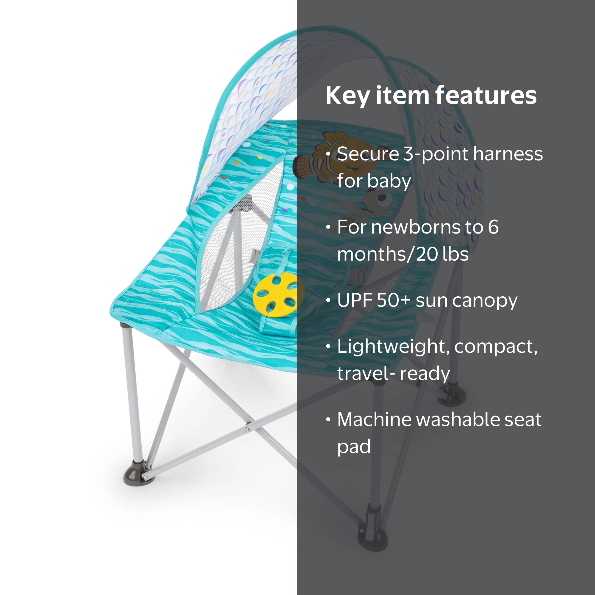 Bright Starts Disney Baby Finding Nemo Travel Seat, Unisex, NB