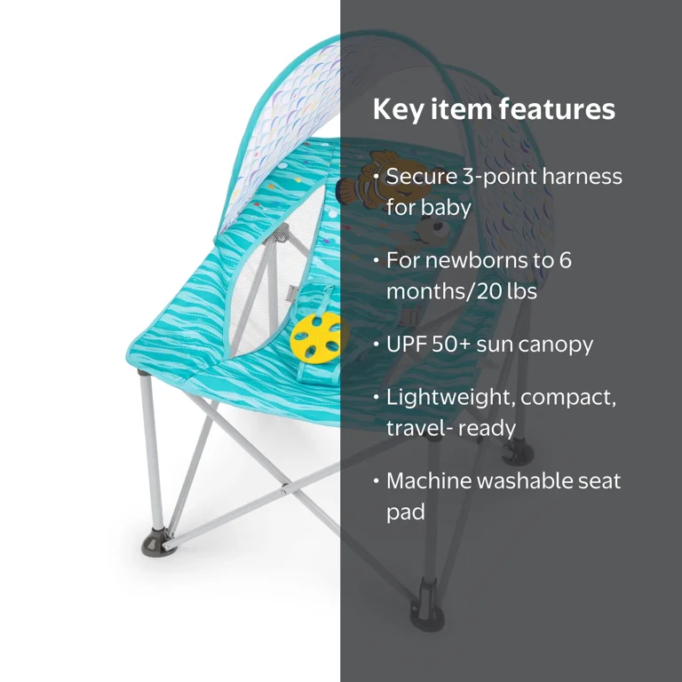 Bright Starts Disney Baby Finding Nemo Travel Seat, Unisex, NB