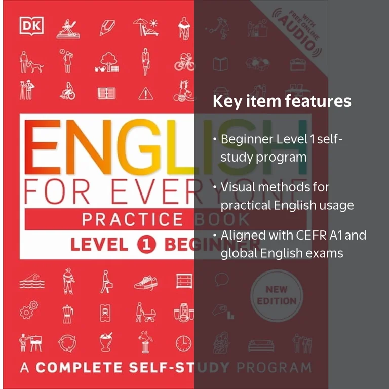 DK English for Everyone Practice Book Level 1 Beginner, Self-Study