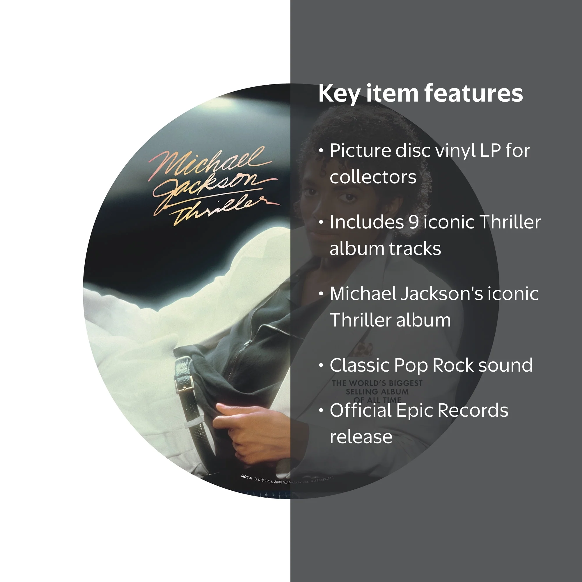 Michael Jackson - Thriller LP Picture Disc, Pop Rock Vinyl