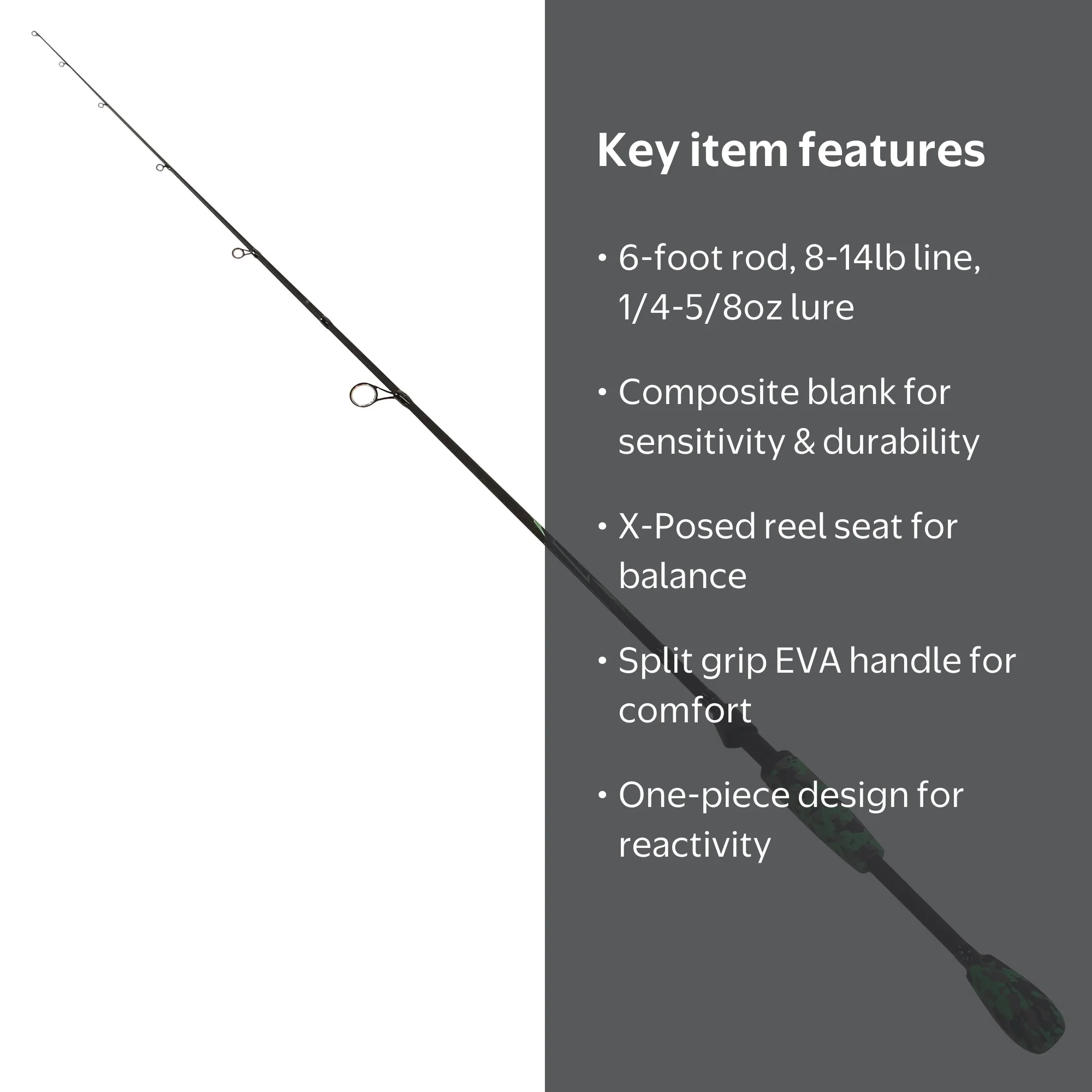 berkley ag16 custom graphite comp fishing rod Big Game Power Series Casting Heavy-Duty Trophy Fishermans Central smooth action Berkley AMP 6.6ft Baitcasting Fishing