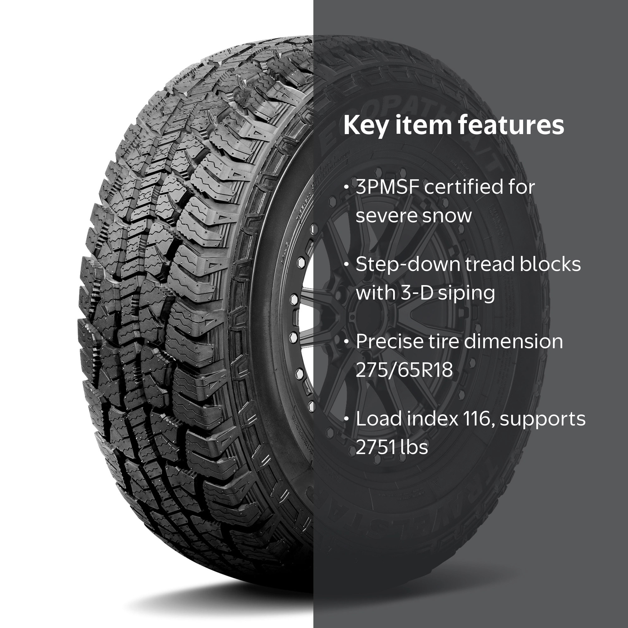 Travelstar, All Terrain SUV Tire, 275/65R18 116T, All Season