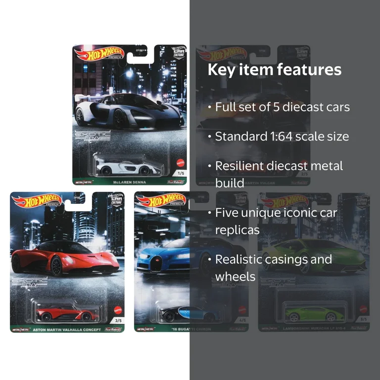 Hot Wheels Premium Car Culture 2021 - Exotic Envy - 957D Set of 5
