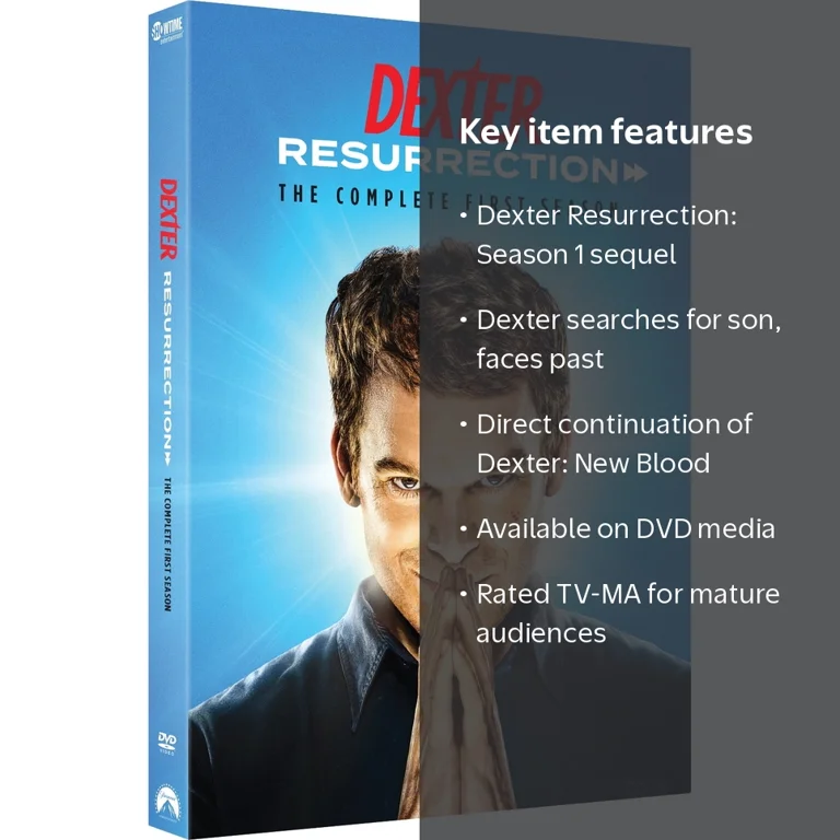 Paramount, Dexter Resurrection: Season 1 DVD, TV-MA, Drama