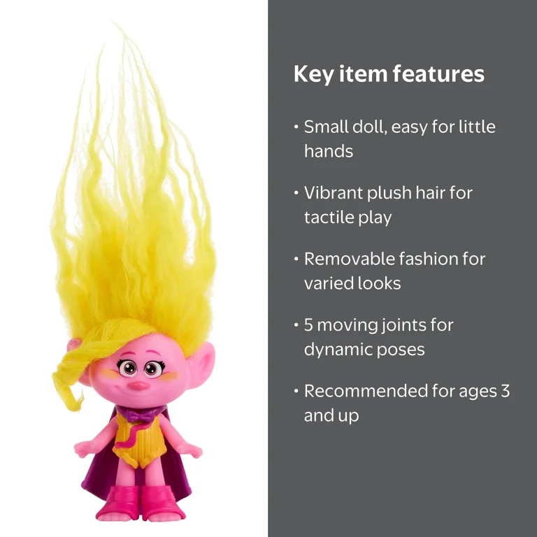 DreamWorks Trolls Fun Fair Surprise Viva Small Doll with Yellow
