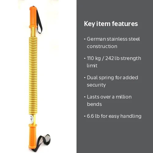 【希少】HAOYING パワーツイスター 100kg ゴールド 高負荷 筋トレ HAOYING Gold 110 KG / 242 LB Dual Spring Power Twister Bar, Super