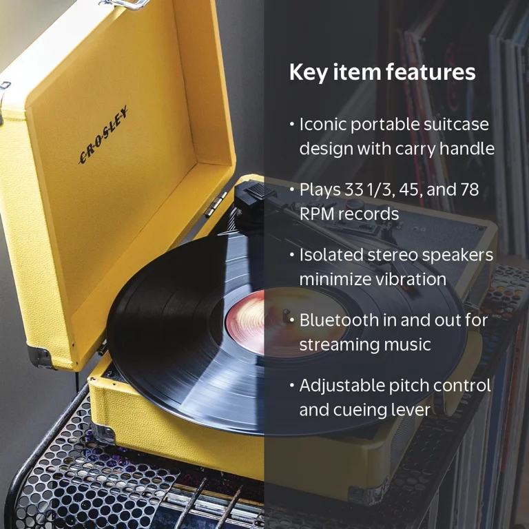 Crosley Cruiser Plus Vinyl Record Player with Speakers and