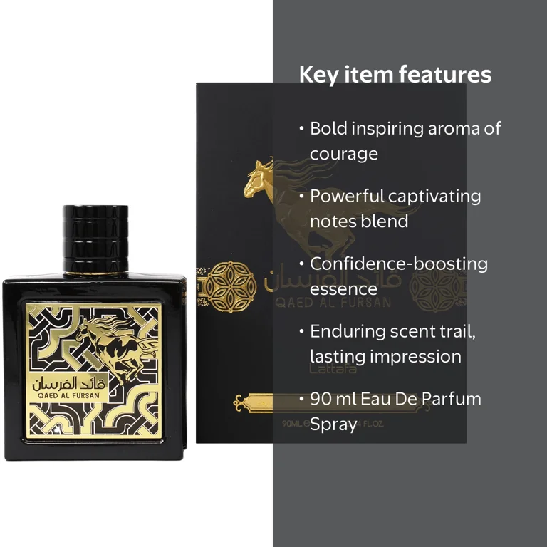 LATTAFA Qaed Al Fursan Eau de Parfum Spray, 90 ml, Captivating