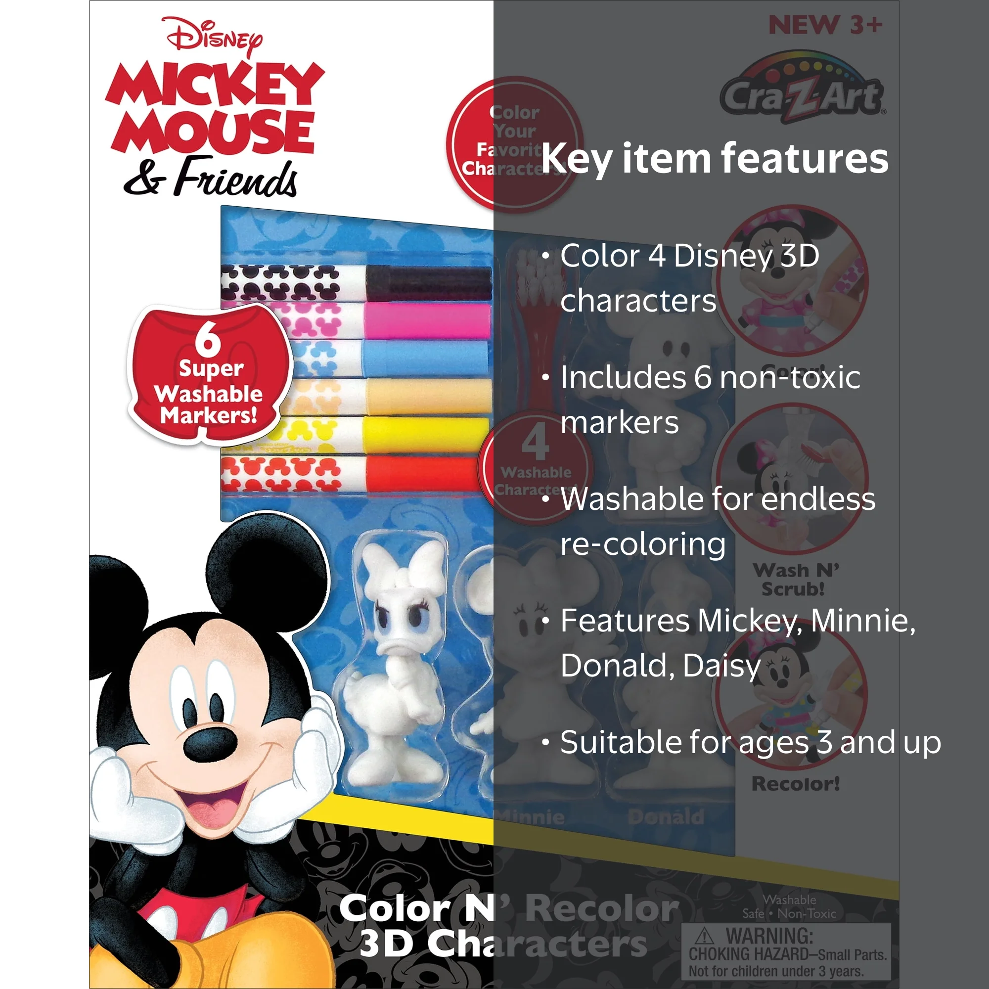 Disney - GRSRN ページですm(__)m Cra-Z-Art Disney Mickey Mouse Activity Set, Color, Scrub, Reusable