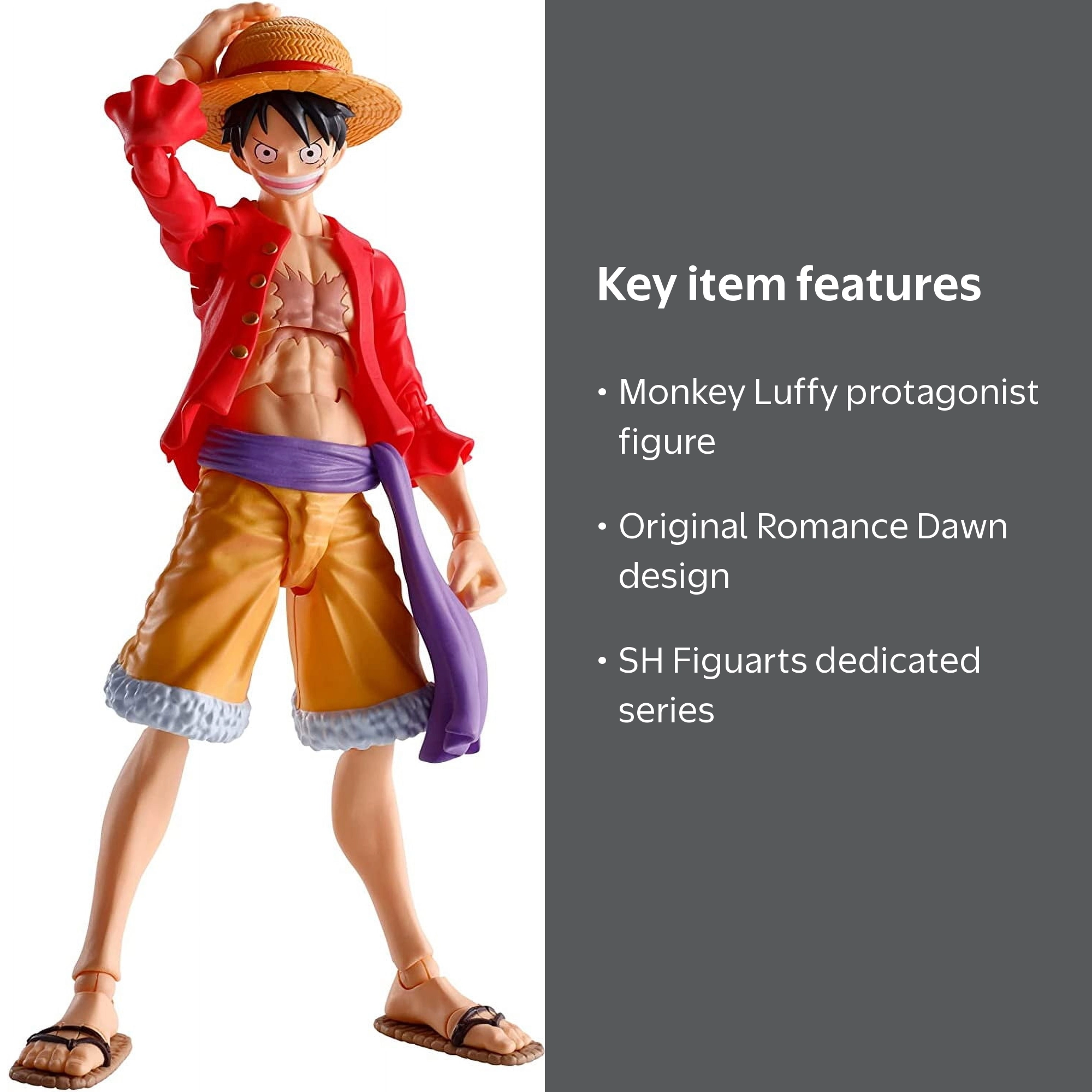 SH FiguartsMonkey Luffy - Romance Dawn - Walmart.com