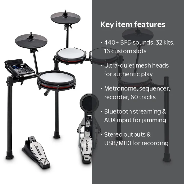 Alesis, Nitro Max All-In-One Electronic Drum Kit, Black - Walmart.com