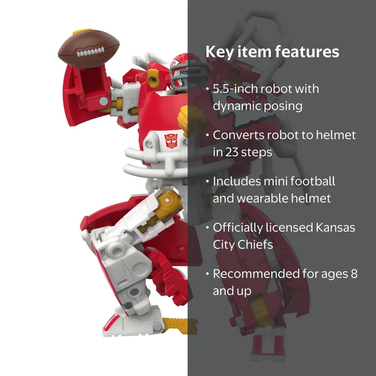 Transformers Toys NFL Kansas City Chiefs KC-59 5.5