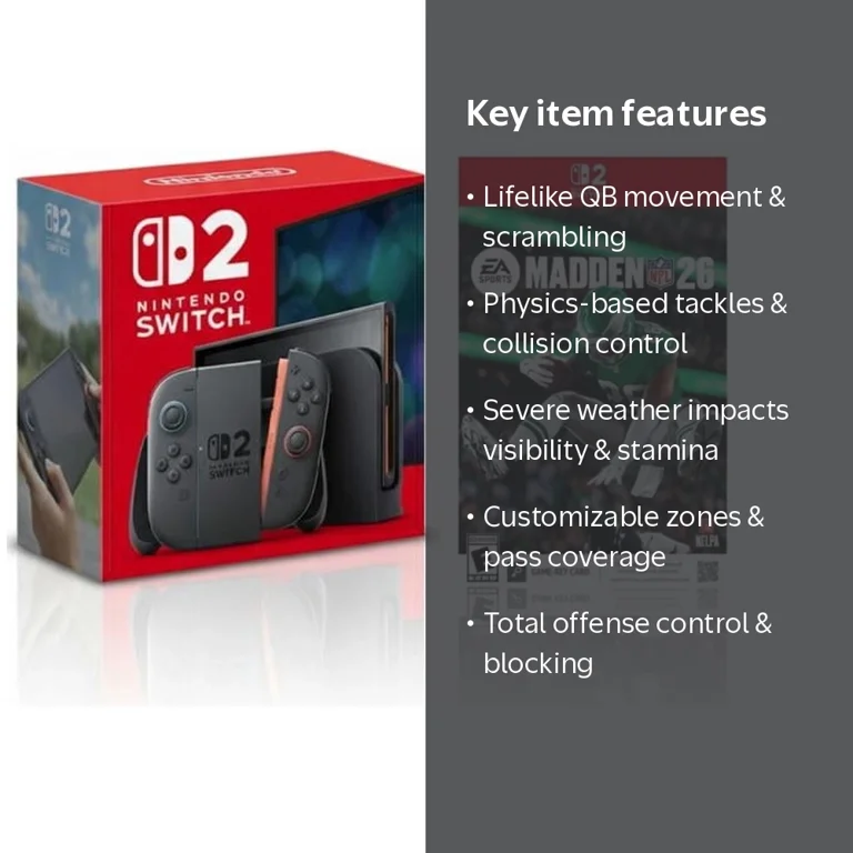 Nintendo Switch 2 Console + Madden NFL 26 Standard Edition