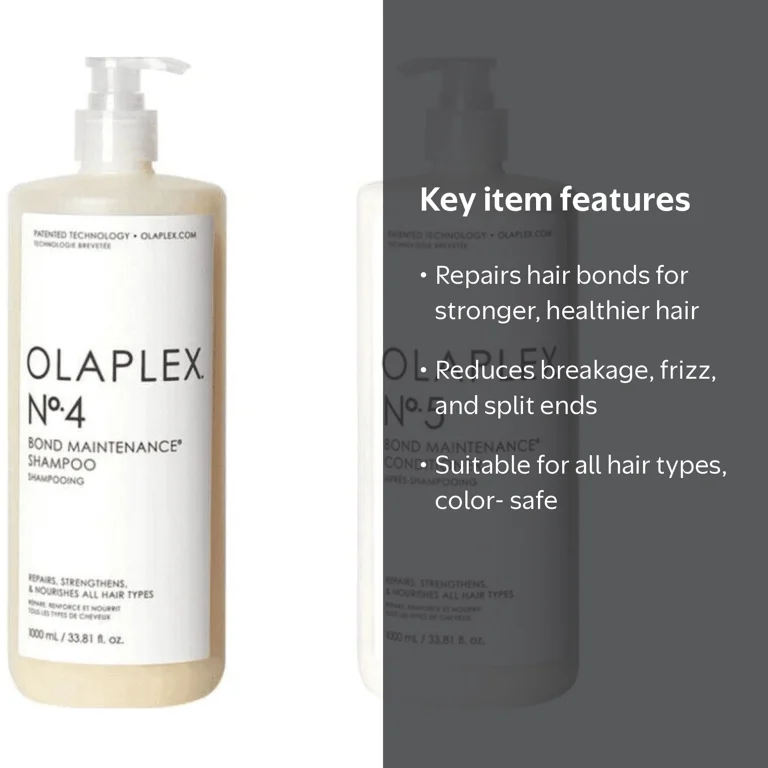 Olaplex No. 4 & 5 Shampoo and Conditioner Set with Pump, 33.8 fl