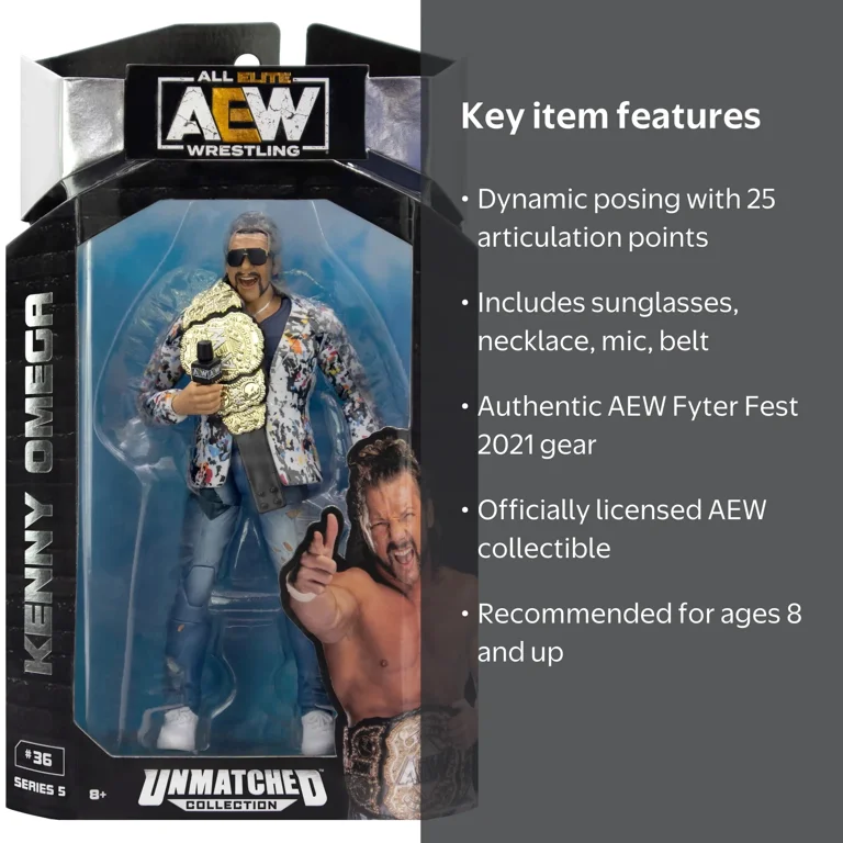 Jazwares AEW Unmatched Kenny Omega 6-inch articulated action