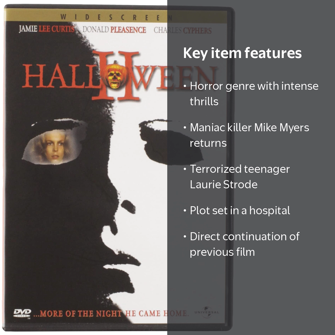 SDS, Halloween 2 DVD, R, Horror - Sequel to the Classic Slasher