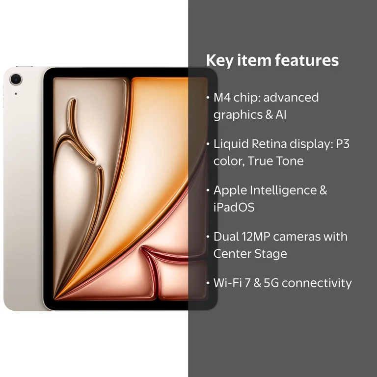 2026 11-inch iPad Air M4, Built for Apple Intelligence, Wi-Fi 1TB