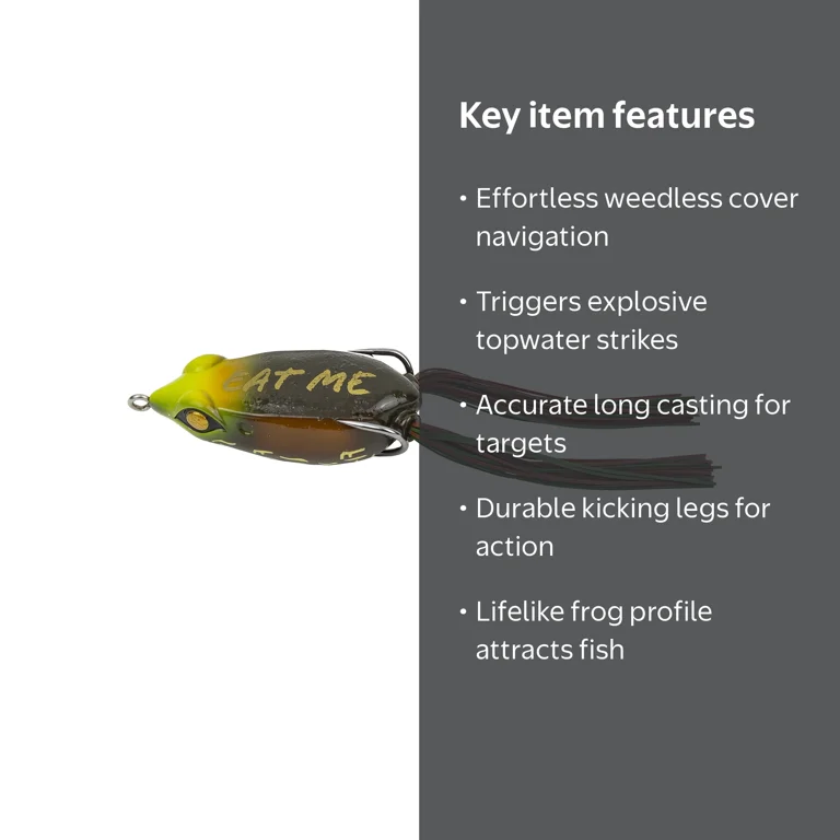 Googan Squad Filthy Frog Bullfrog Lure, 2.5 Inch Topwater Bait Googan Squad Filthy Frog Bullfrog Lure, 2.5 Inch Topwater Bait