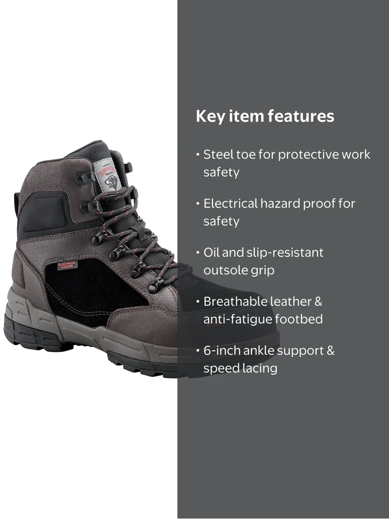 Free Shipping! Herman Survivors Men's Zephyr 6-inch Steel Toe Work