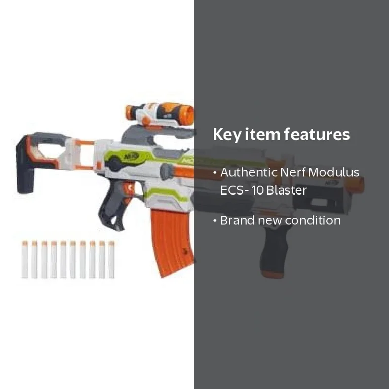 NERF N-Strike Elite Modulus ECS-10 Blaster with Barrel & 10 Darts