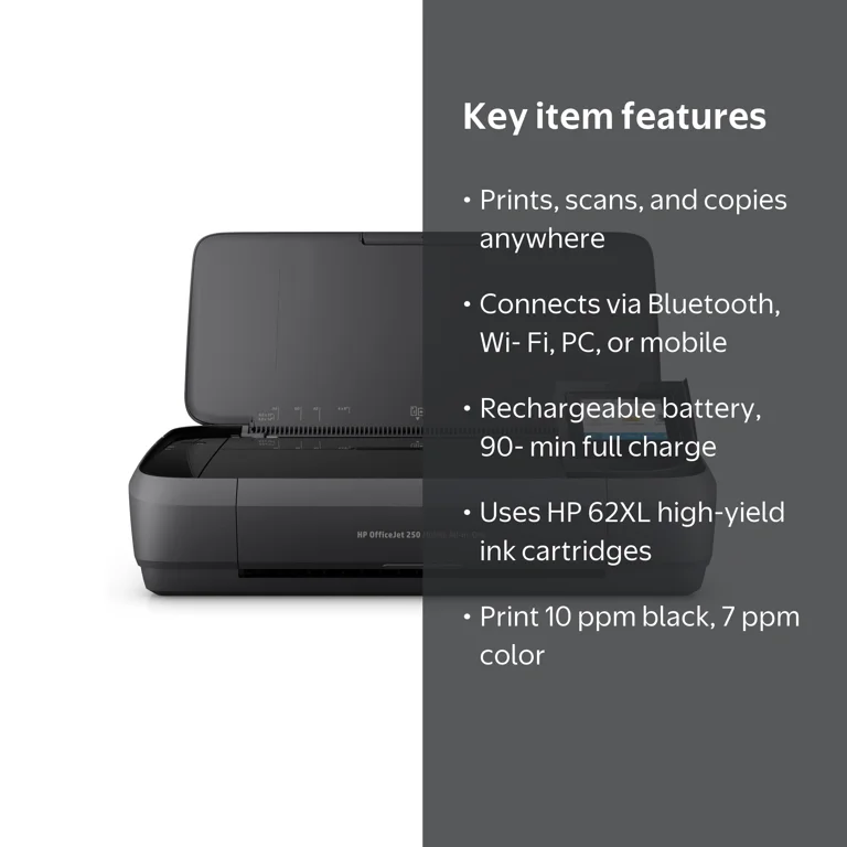 HP OfficeJet 250: Compact Mobile All-in-One, Wireless Scanner