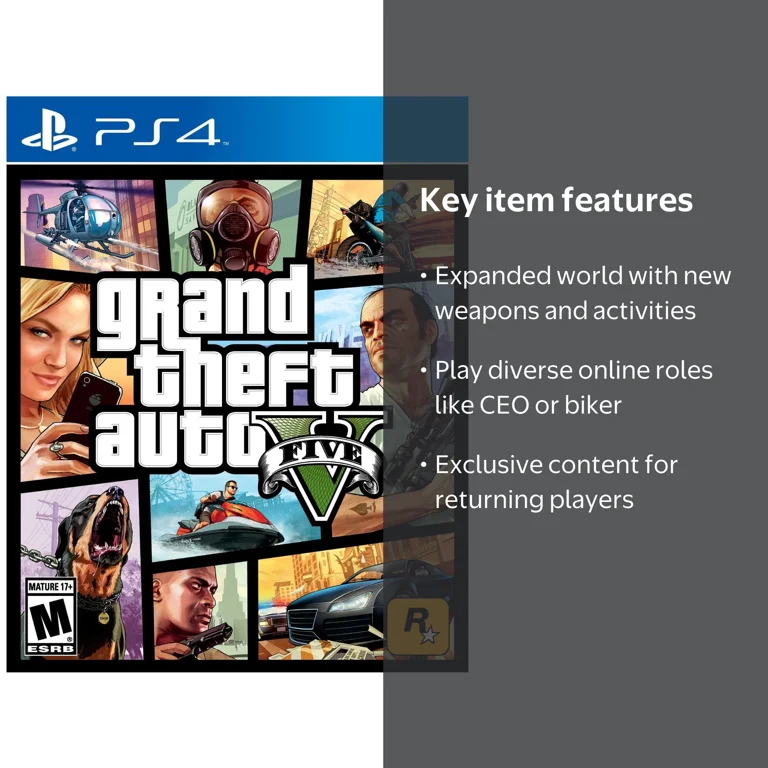 Rockstar Games, Grand Theft Auto V, PS4, Previously-Owned
