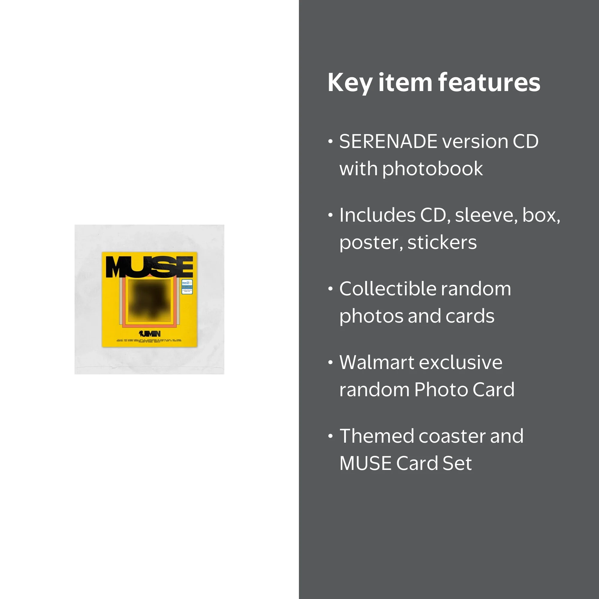 Jimin (BTS) - MUSE (SERENADE Ver.) (Walmart Exclusive) - CD